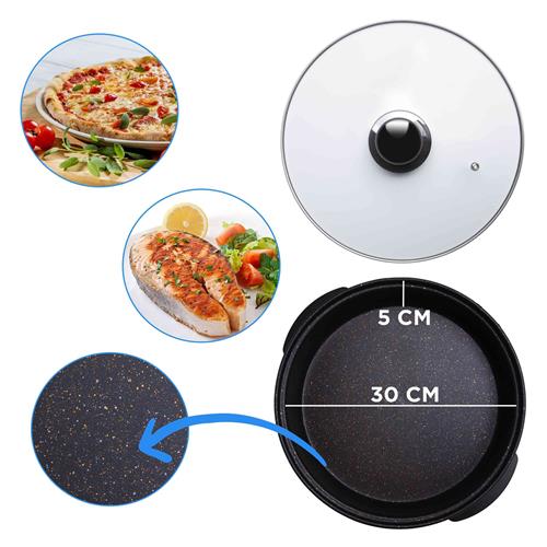 Sogo Multi Cazuela Eléctrica y Pizzera 32 Cm 1500W (PIZ-SS-10011)