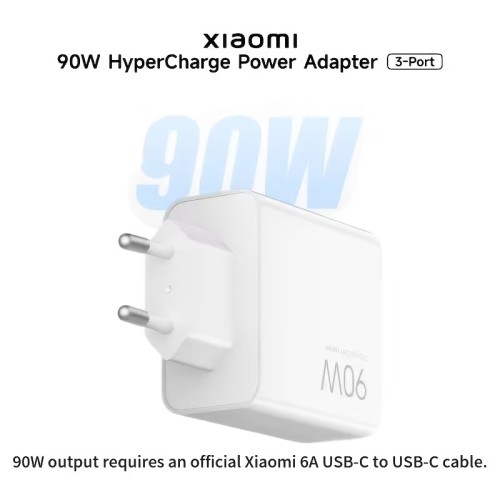 Xiaomi 90W Hypercharge Cargador con 3 Puertos (BHR087MEU)
