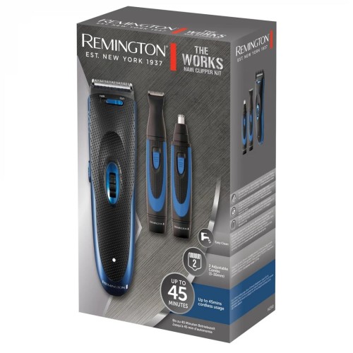 Remington HC910 Kit Cortapelos, Trimmer y Naricero The Works