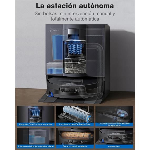 Ecovacs Deebot X12 OmniCyclone Aspirador y Friegasuelos con FocusJet