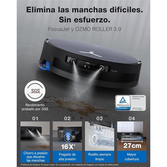 Ecovacs Deebot X12 OmniCyclone Aspirador y Friegasuelos con FocusJet