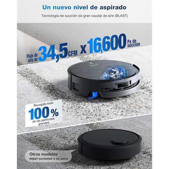Ecovacs Deebot X9 Pro Omni Robot Aspirador y fregado 16.6K Pa con Base