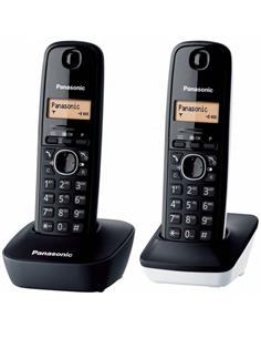 Panasonic KX-TG1612SP1 Teléfono Inalámbrico DUO Negro/Blanco