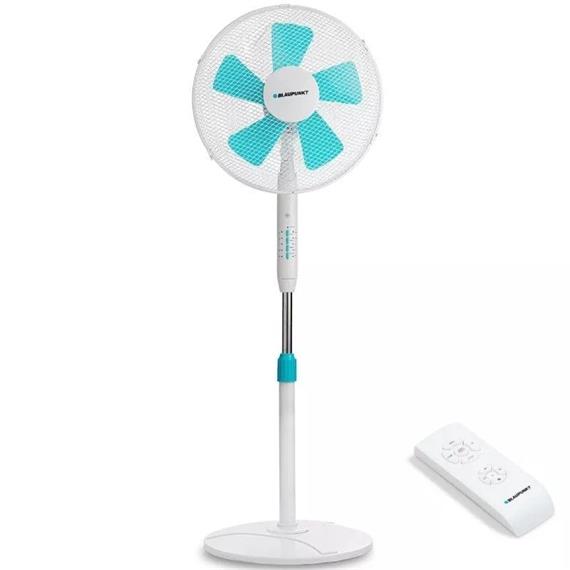 Blaupunkt BP2010 Ventilador Pie 5 Aspas 45W con Mando y Temporizador Blanco