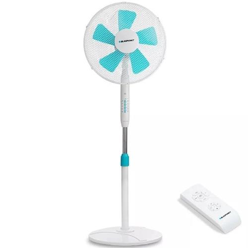 Blaupunkt BP2010 Ventilador Pie 5 Aspas 45W con Mando y Temporizador Blanco