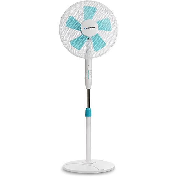 Blaupunkt BP2010 Ventilador Pie 5 Aspas 45W con Mando y Temporizador Blanco