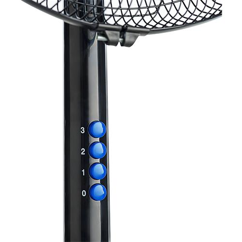 Blaupunkt BP2009 Ventilador Pie 5 Aspas 45W 40cm Base Redonda Negro