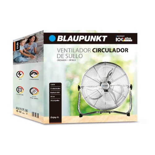 Blaupunkt BP2023 Ventilador Industrial de Suelo 50Cm 130W Cromado