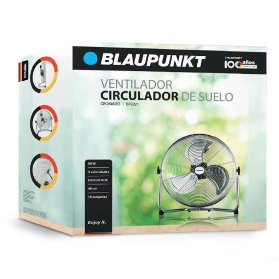 Blaupunkt BP2021 Ventilador industrial Suelo 40Cm 90W Cromado
