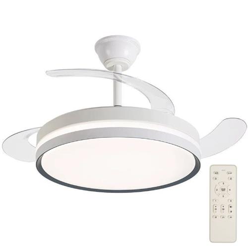 Daewoo DW5007 Ventilador de Techo con Luz Led 30W Aspas Retráctiles Blanco