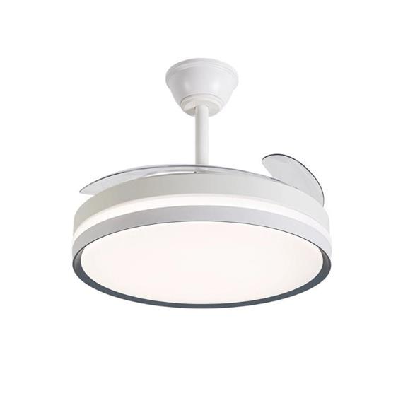 Daewoo DW5007 Ventilador de Techo con Luz Led 30W Aspas Retráctiles Blanco
