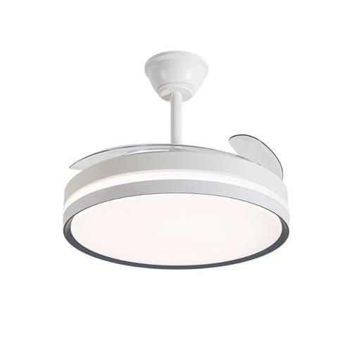 Daewoo DW5007 Ventilador de Techo con Luz Led 30W Aspas Retráctiles Blanco