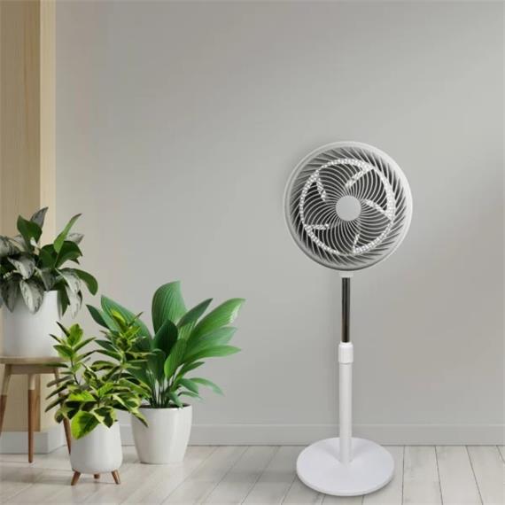 Daewoo DW9002 Ventilador Pie High Speed 90W 12" 30Cm Blanco