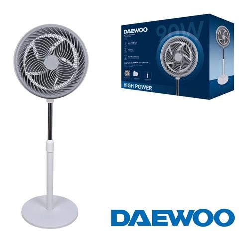 Daewoo DW9002 Ventilador Pie High Speed 90W 12" 30Cm Blanco