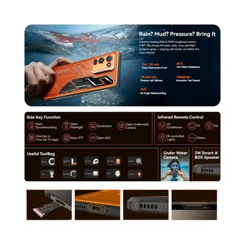 Blackview Fort 200 6.56" 12GB + 36GB 256GB 108Mpx Orange