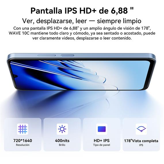 Blackview Wave 10C 6.88" 4GB 128GB 32Mpx Azul