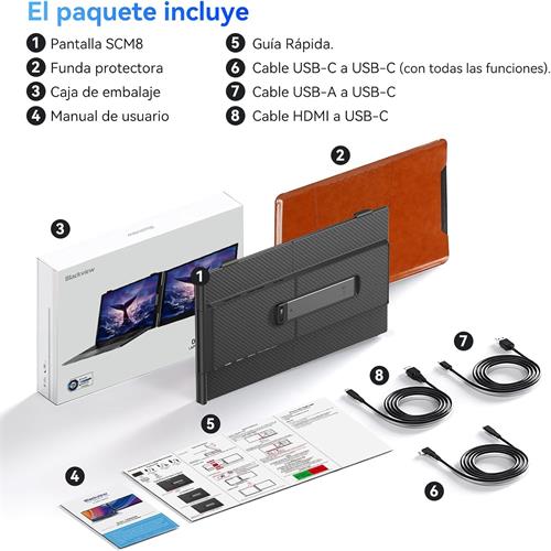 Blackview SCM 8 Monitor Portátil 15,3" Full HD Conexión USB-C