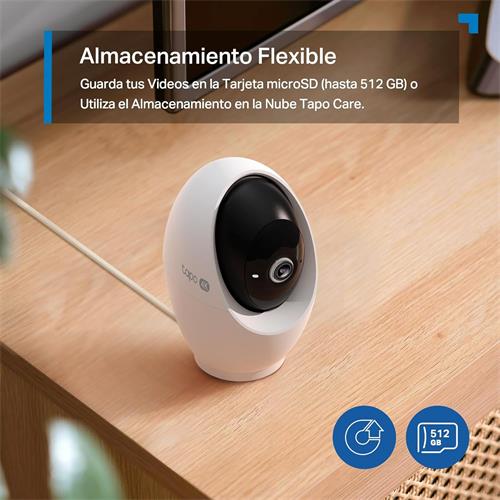 Tp-Link Tapo C260 Cámara de Vigilancia 360º Interior, 4K, Detección IA, Visión Nocturna