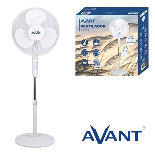 Avant AV7762 Ventilador Pie 45W con Mando a Distancia Blanco