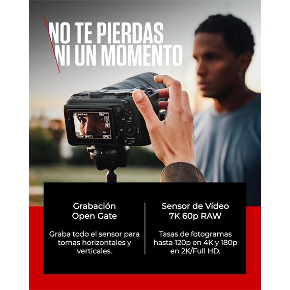 Canon EOS R6 V Cámara Mirrorless Compacta Full Frame Vídeo 7K Raw Cuerpo