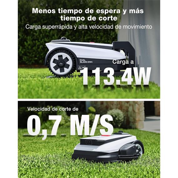 Ecovacs Goat A1600 Lidar Pro Robot Cortacésped para 1.600m2 con IA
