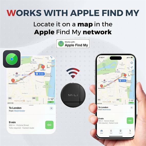 Mili MiTag Duo Item Finder Rastreador iOS y Android Con llavero (Pack 3)