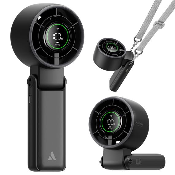 Aecooly PB02-A Ventilador de Mano Plegable Negro