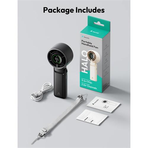 Aecooly PB02-A Ventilador de Mano Plegable Negro