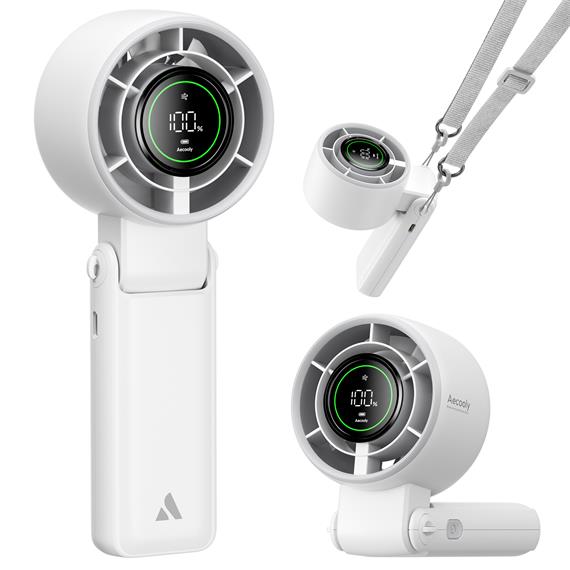 Aecooly PB02-A Ventilador de Mano Plegable Blanco