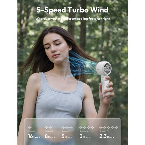 Aecooly PB02-A Ventilador de Mano Plegable Blanco