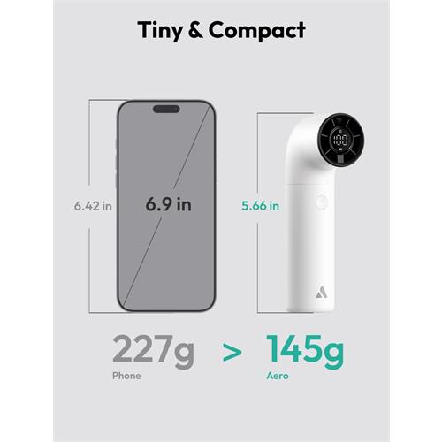 Aecooly PH02-A Ventilador de Mano Alta Velocidad Blanco