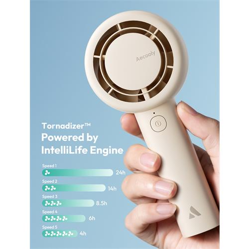 Aecooly PB01 Mini Ventilador de Mano Beige