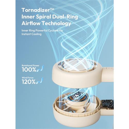 Aecooly PB01 Mini Ventilador de Mano Beige