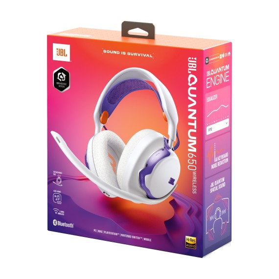 Jbl Quantum 650 Auricular Inalámbrico Gaming White & Purple