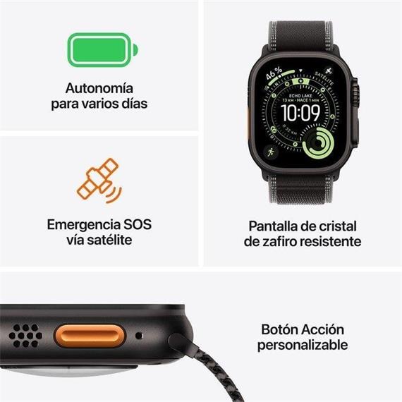 Apple Watch Ultra 3 (2025) 5G 49mm Black Titanium Case S/M Trail loop Black (MF1D4QF)