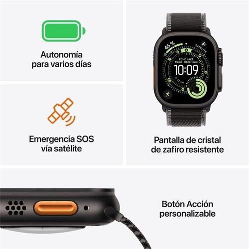 Apple Watch Ultra 3 (2025) 5G 49mm Black Titanium Case S/M Trail loop Black (MF1D4QF)