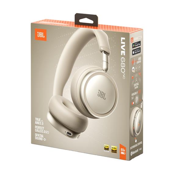 Jbl Live 680 NC Auricular Inalámbrico Cancelación de Ruido Champagne