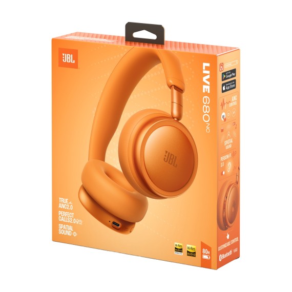 Jbl Live 680 NC Auricular Inalámbrico Cancelación de Ruido Orange