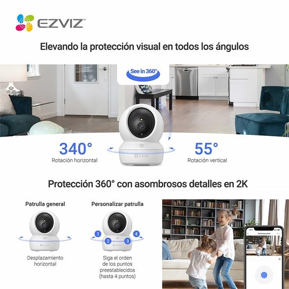 Ezviz H6C P2K Cámara de Vigilancia Interior