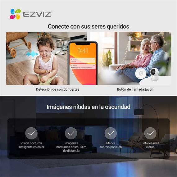 Ezviz H6C P2K Cámara de Vigilancia Interior
