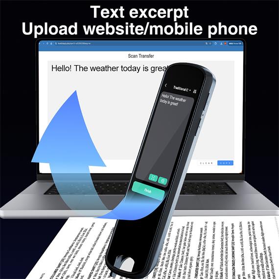Valore Traductor AI con Pantalla 3.69", Scaner Doble, 134 Idiomas y Chat GPT (AI005)