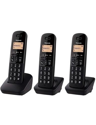 Panasonic KX-TGB613SPB Teléfono Inalámbrico Pack Trío Negro