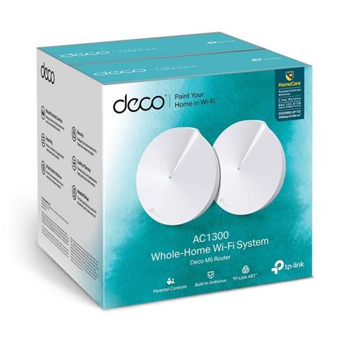 TP-LINK Deco M5 2 Pack AC1300 Sistema WiFi Mesh con Antivirus Integrado