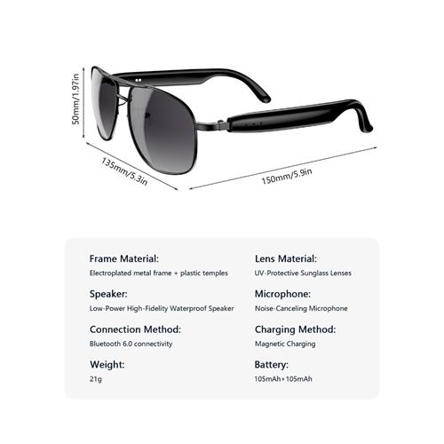 Blackview D1 Pro Gafas con Sonido Estéreo y Bluetooth