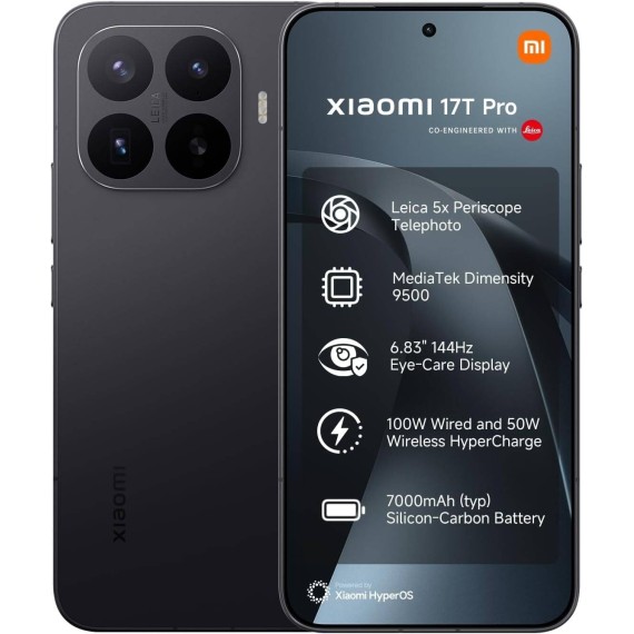 Xiaomi 17T Pro 5G 6.832 12GB 512GB 50Mpx 100W Negro