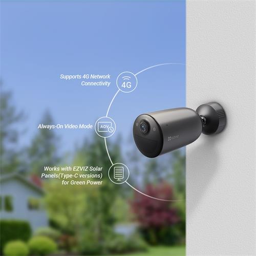 Ezviz EB3 4G Cámara de Vigilancia de Exterior 2K con Bateria y AOV