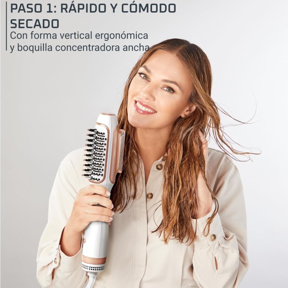 Rowenta CF9820F0 Secador y Cepillo de Aire Caliente 2 en 1, Iónico.