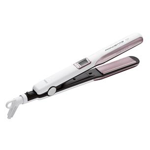 Rowenta Premium Care Liss & Curl SF7660 - Plancha de pelo alisadora y rizadora, Keratin