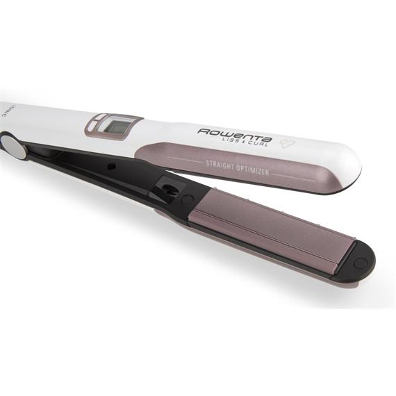 Rowenta Premium Care Liss & Curl SF7660 - Plancha de pelo alisadora y rizadora, Keratin