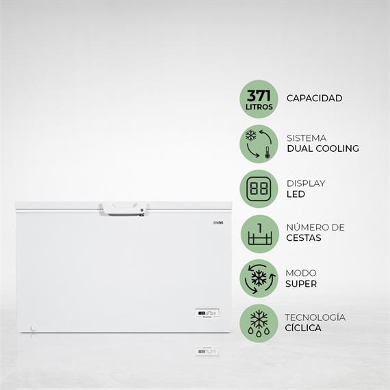 Svan SCH4001EDC Congelador Horizontal 371L 85cm Clase E